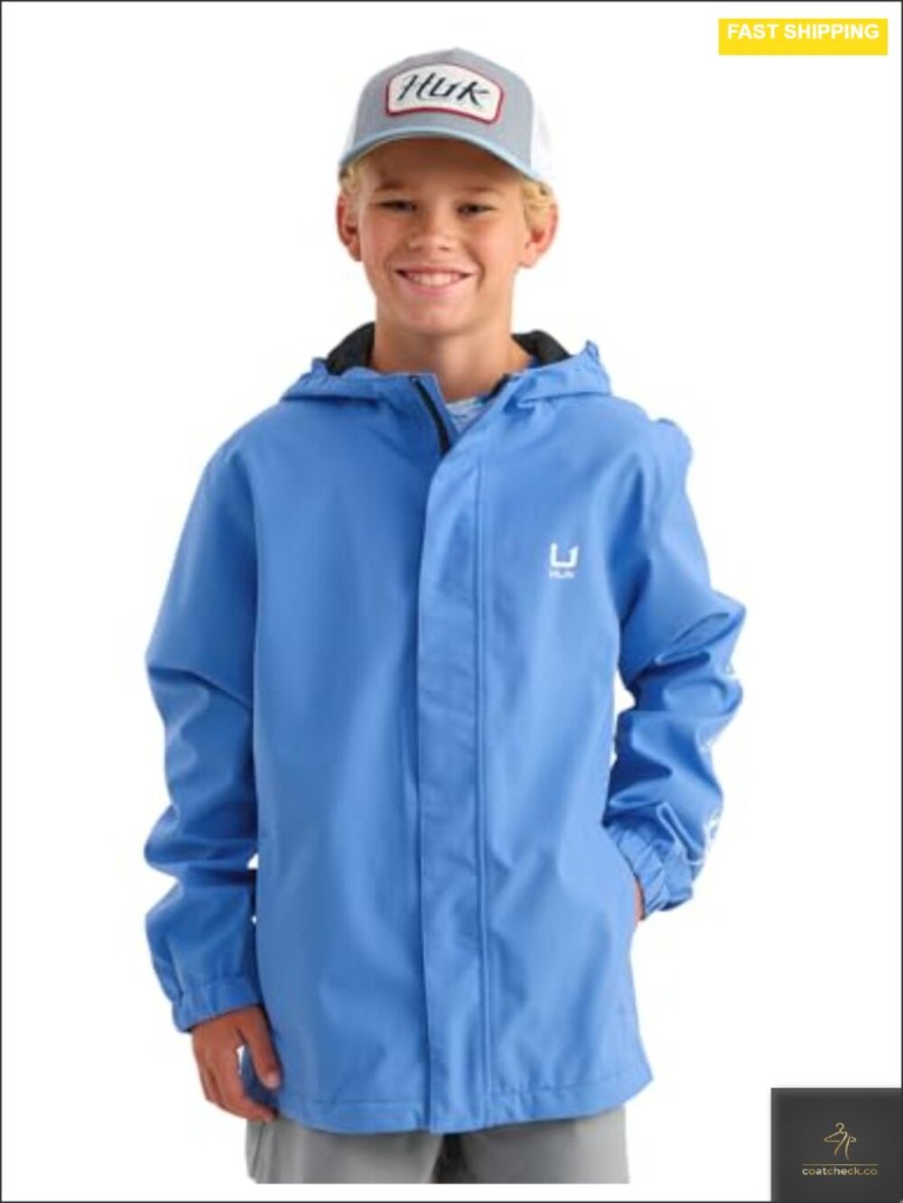Kids Waterproof Fishing Rain Coat Heavy Duty Windbreaker Jacket